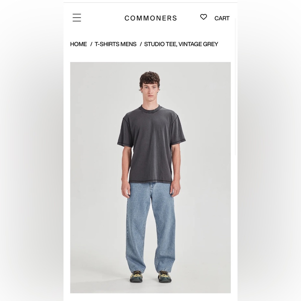 Commoners Studio Tee in Vintage Grey